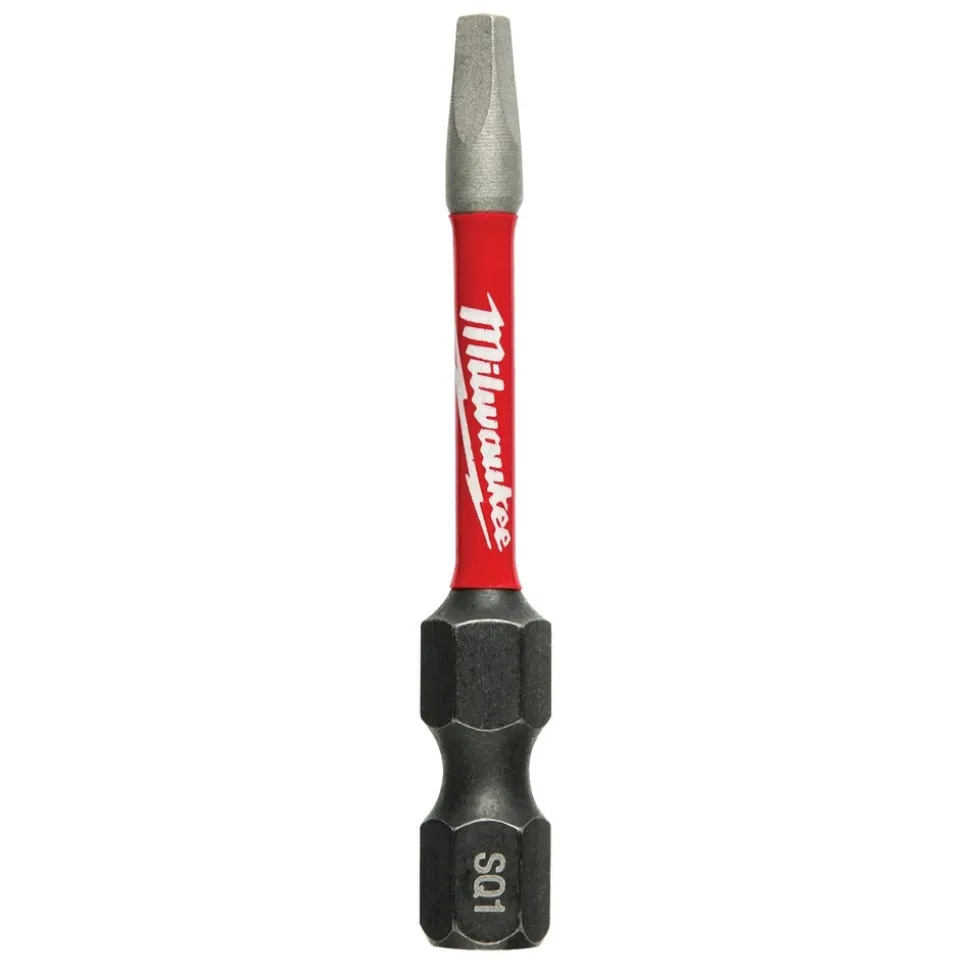 Milwaukee SHOCKWAVE 2" Impact Square Recess #1 Power Bits 25 Pack 48-32-4171