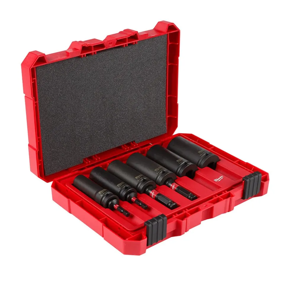 Milwaukee SHOCKWAVE Lineman's 12PT 10 Pc 2-in-1 Socket Set 49-66-5125