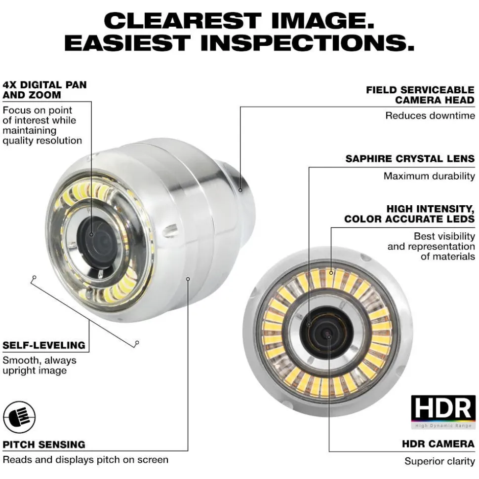Milwaukee Tool 34mm Camera Head Replacement Kit for M18 Modular Pipeline Inspection System 48-53-3974