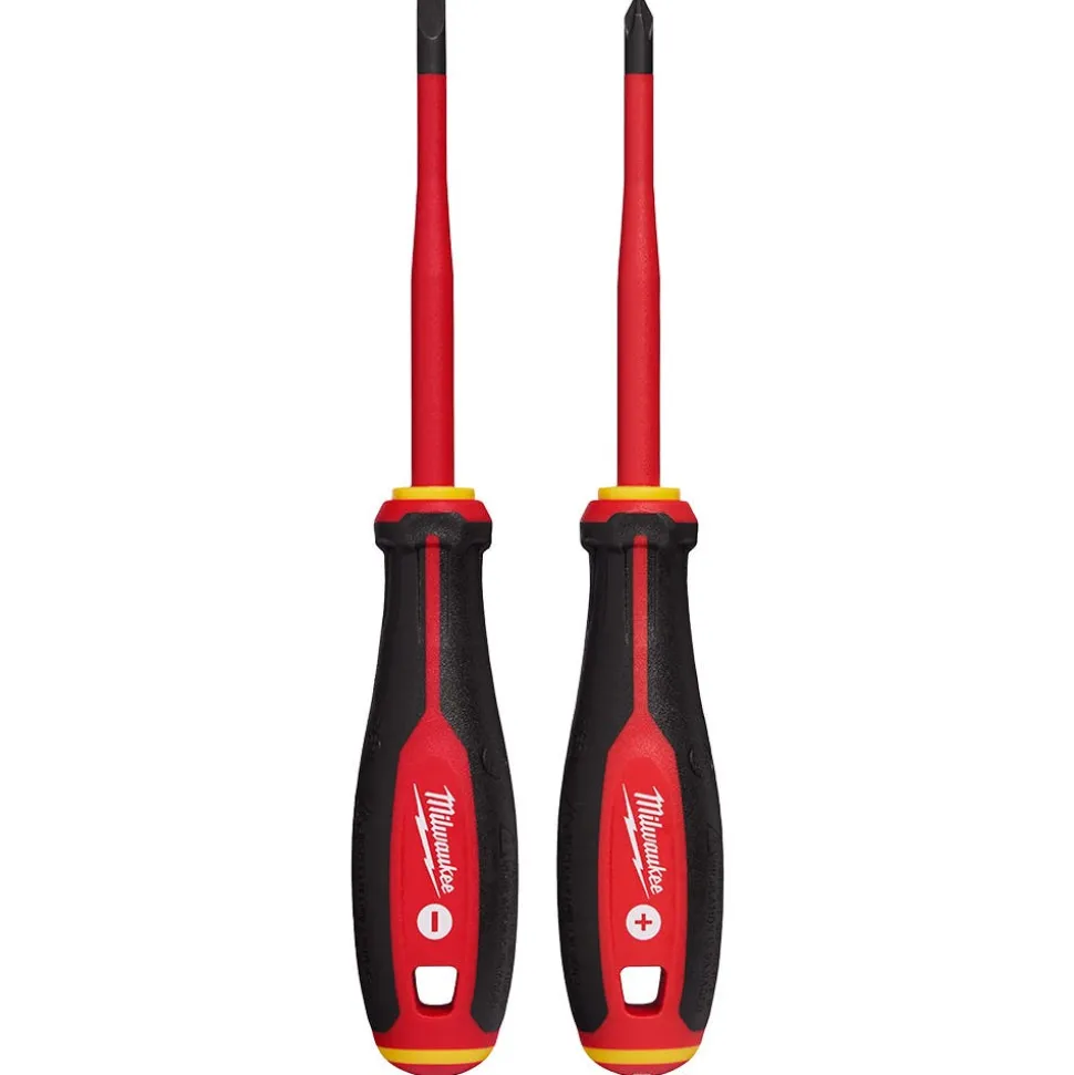 Milwaukee Tool 2 Piece 1000V Insulated Slim Tip Screwdriver Set 48-22-2207