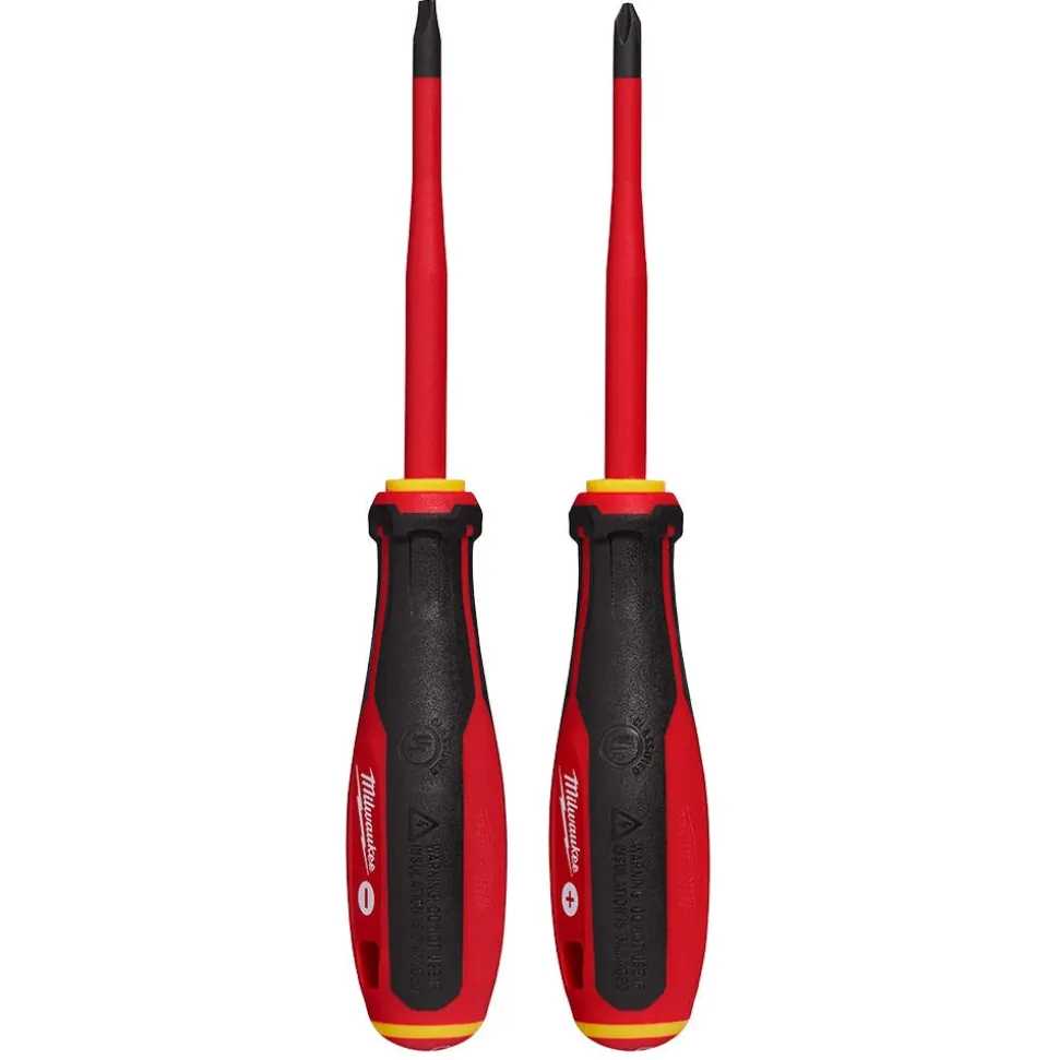 Milwaukee Tool 2 Piece 1000V Insulated Slim Tip Screwdriver Set 48-22-2207