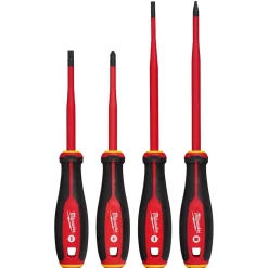 Milwaukee Tool 4 Piece 1000V Insulated Slim Tip Screwdriver Set 48-22-2219