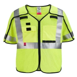 Milwaukee Tools AR/FR Cat. 1 Class 3 Breakaway Mesh Safety Vest ANSI/CSA High Vis 48-73-523