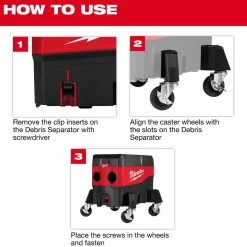 Milwaukee Tools Caster Kit for Debris Separator 49-90-2201