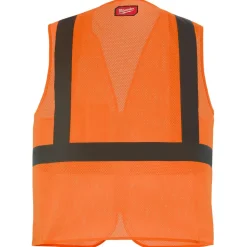 Milwaukee Tools Class 2 High Visibility Mesh One Pocket ANSI Safety Vest Hi-Vis Orange 48-73-224O