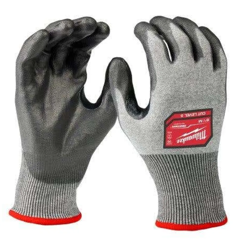 Milwaukee Tools Cut Level 5 High Dexterity Polyurethane Dipped Gloves 48-73-875