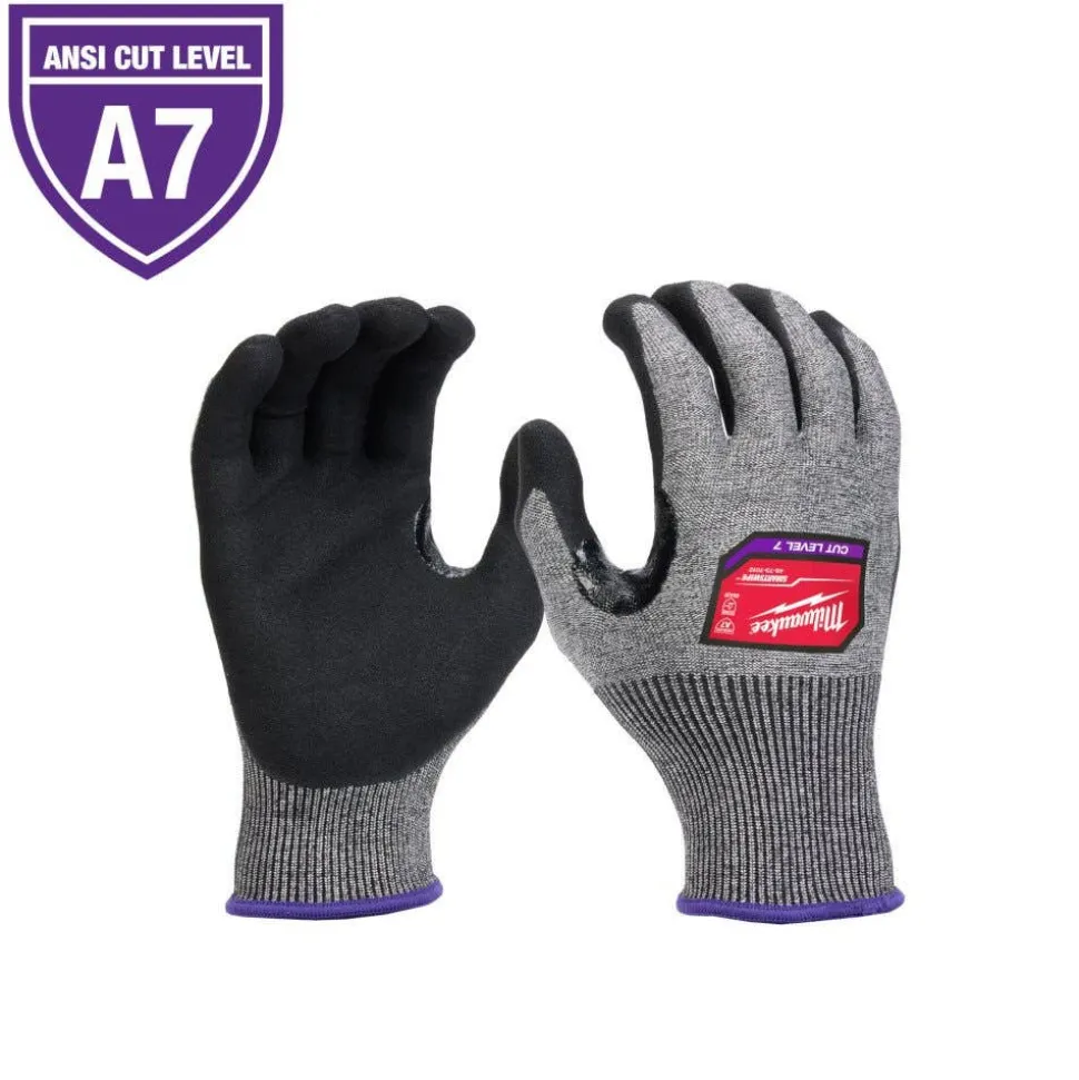 Milwaukee Tools Cut Level 7 High-Dexterity Nitrile Dipped Gloves 48-73-701