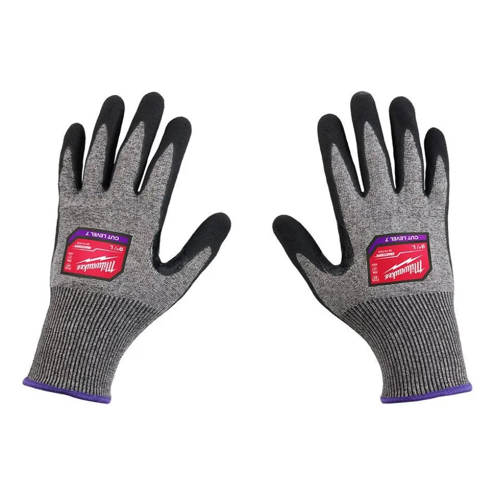 Milwaukee Tools Cut Level 7 High-Dexterity Nitrile Dipped Gloves 48-73-701