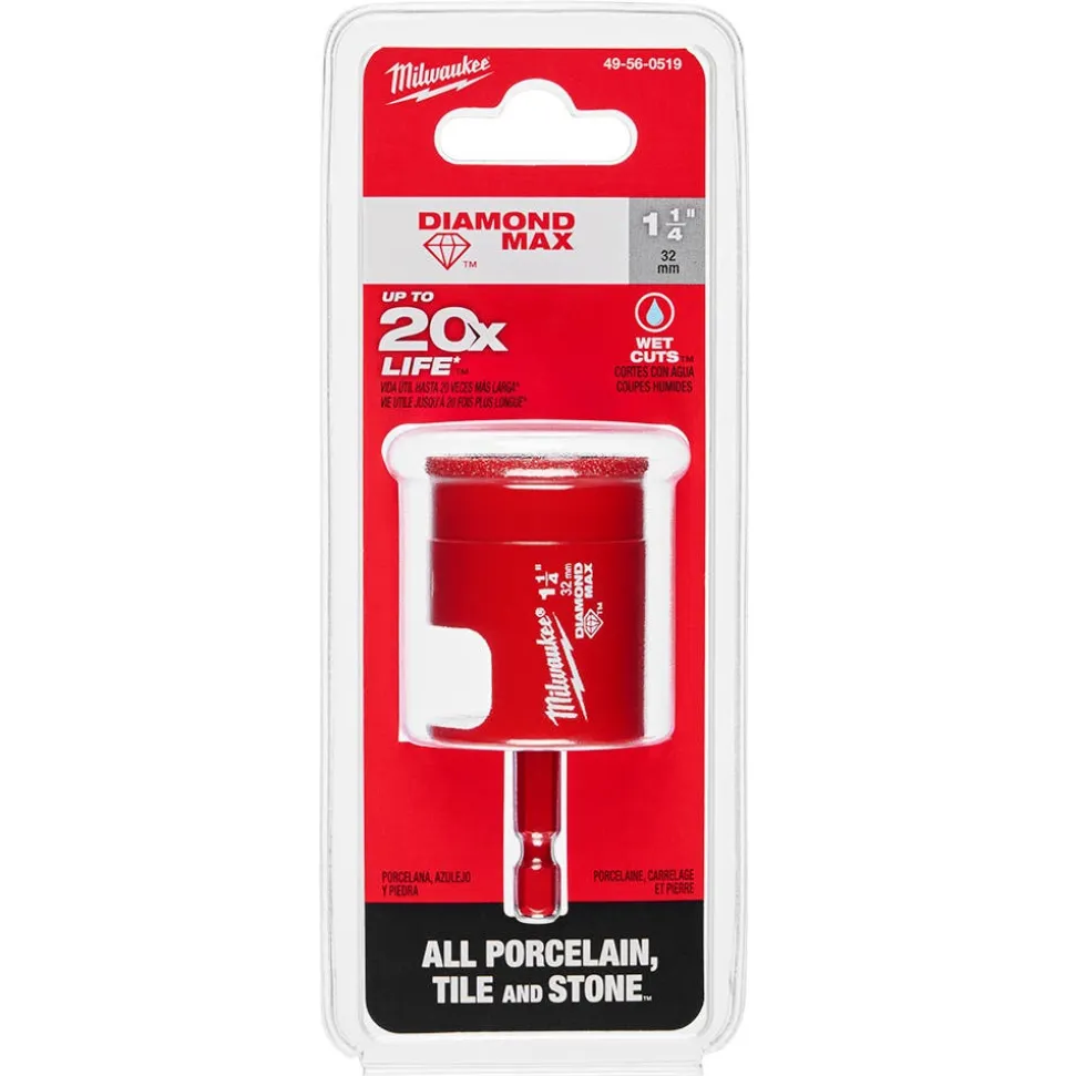 Milwaukee Tools 1-1/4" Diamond Max Hole Saw Bit 49-56-0519