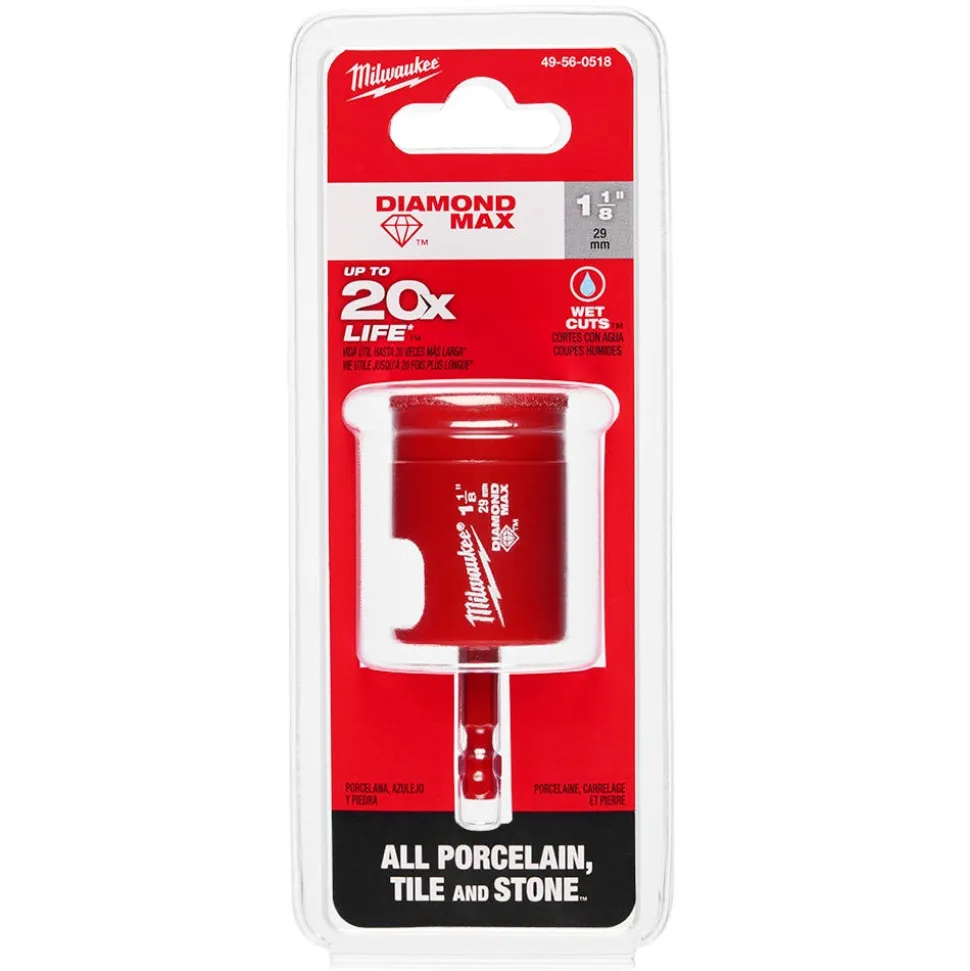 Milwaukee Tools 1-1/8" Diamond Max Hole Saw Bit 49-56-0518