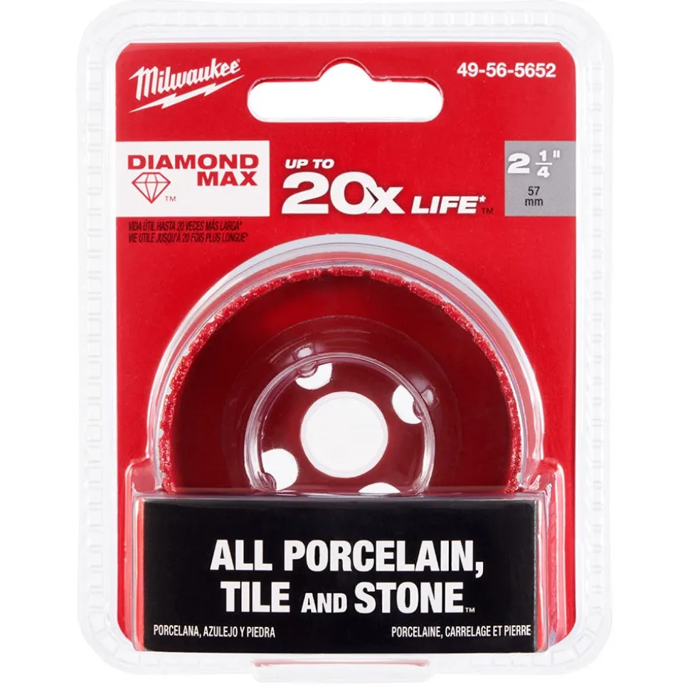 Milwaukee Tools 2-1/4" Diamond Max Hole Saw 49-56-5652