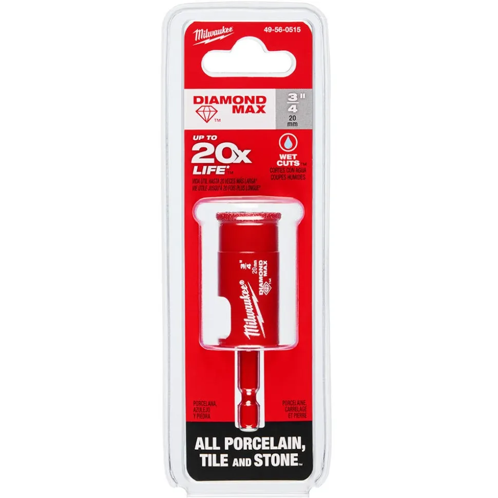 Milwaukee Tools 3/4" Diamond Max Hole Saw Bit 49-56-0515