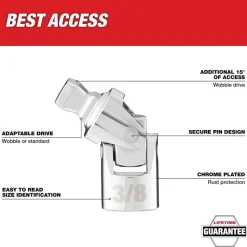 Milwaukee Tools 3/8" Drive Universal Joint 42-04-9107