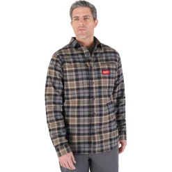 Milwaukee Tools Gridiron Flannel Shirt Gray M551G