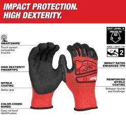 Milwaukee Tools Impact Cut 3 Nitrile Dip Glove 48-73-813
