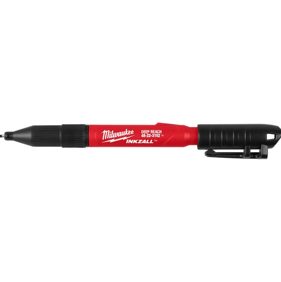 Milwaukee Tools INKZALL™ 2IN1 Deep Reach Ultra Fine Point Black Jobsite Marker 48-22-3152