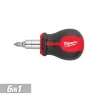 Milwaukee Tools 6-IN-1 Stubby Multi-Bit Screwdriver 48-22-2762