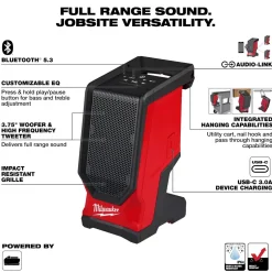Milwaukee Tools M18 Bluetooth Jobsite Speaker 2954-20