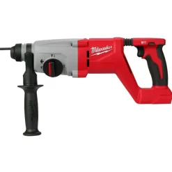 Milwaukee Tools M18 Brushless 1" SDS Plus D-Handle Rotary Hammer w/ 2 PACK Red Lithium 5.0 Ah XC Batteries