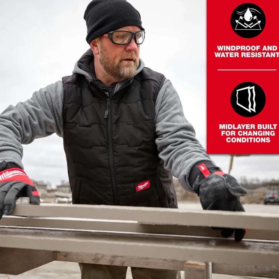 Milwaukee Tools Men's FREEFLEX™ Lightweight Insulated Vest Black