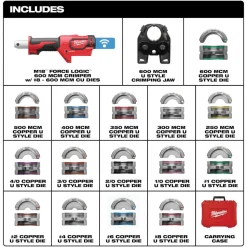 Milwaukee Tools M18™ FORCE LOGIC™ 600 MCM Crimper with #8 - 600 MCM Cu Dies 2679-600CU