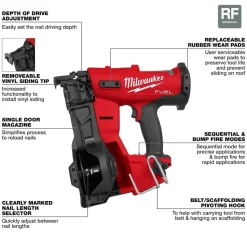 Milwaukee Tools M18 FUEL Coil Roofing Nailer Kit 2909-21
