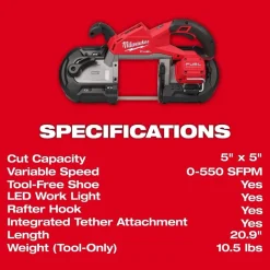 Milwaukee Tools M18 FUEL Deep Cut Band Saw 2929-20