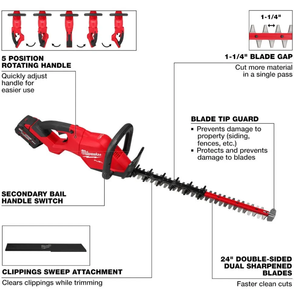 Milwaukee Tools M18 FUEL 24" Hedge Trimmer Kit 3033-21