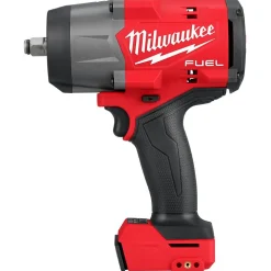 Milwaukee Tools M18 FUEL 1/2" High Torque Impact Wrench w/ Friction Ring (Bare Tool), M18 REDLITHIUM XC5.0 Resistant Battery, and 9 Piece Shockwave Impact Duty 1/2" Drive SAE Deep 6 Point Socket Set KIT-2967-20-48-11-1850R-49-66-7022