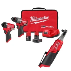 Milwaukee Tools M12 Fuel 2 Piece Combo Kit & M12 Fuel 3/8" Ratchet 3497-22-2567-20