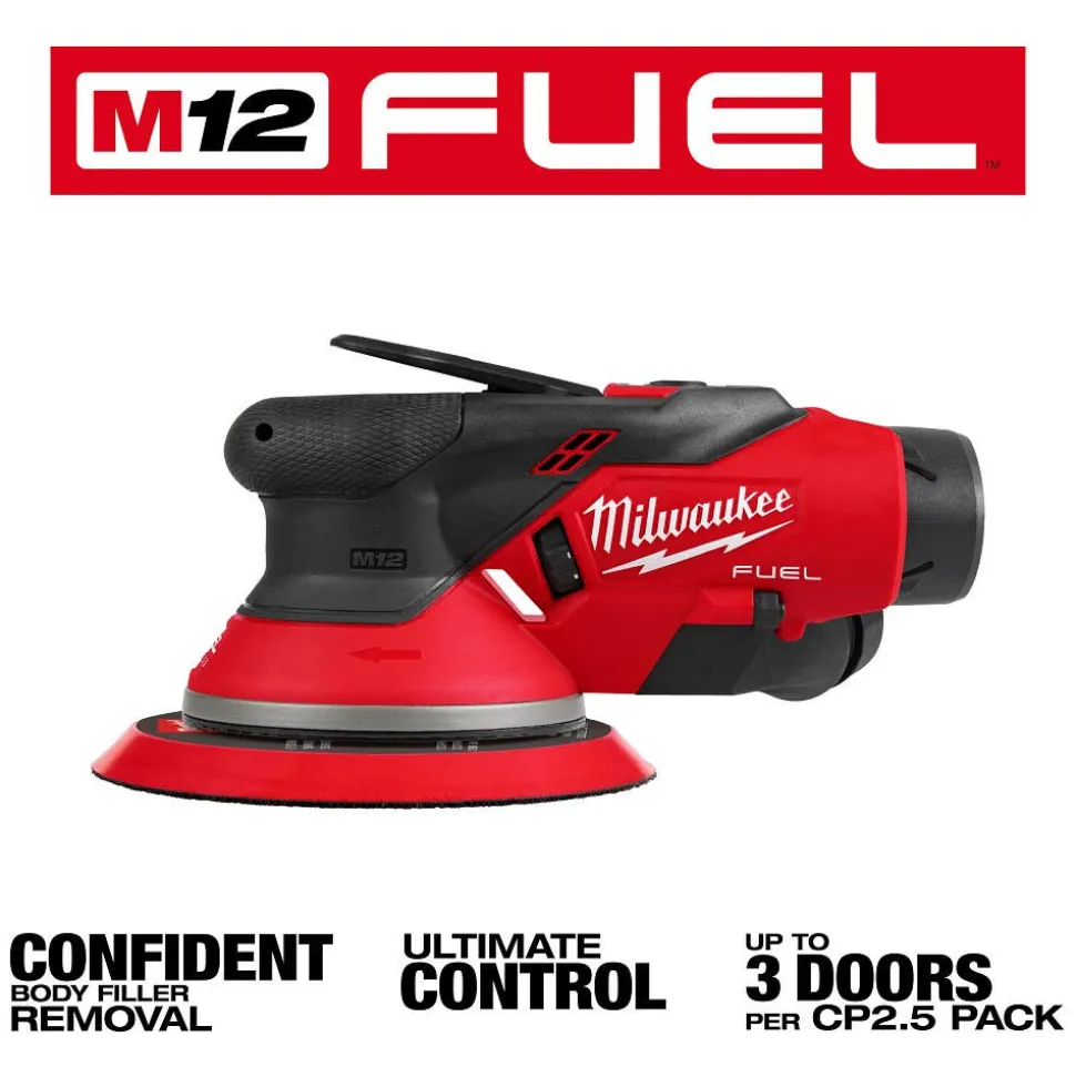 Milwaukee Tools M12 FUEL 6" Random Orbital Sander Kit (3/16") 2585-22CX
