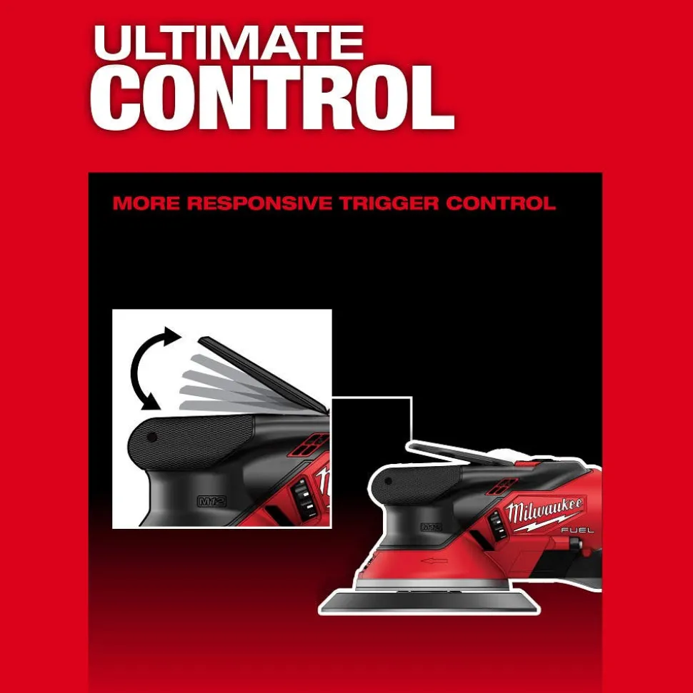 Milwaukee Tools M12 FUEL 6" Random Orbital Sander Kit (3/32") 2584-22CX