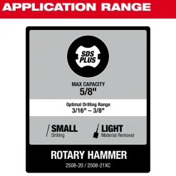 Milwaukee Tools M12 FUEL 5/8” SDS Plus Rotary Hammer 2508-20