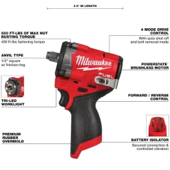 Milwaukee Tools M12 FUEL Stubby 1/2