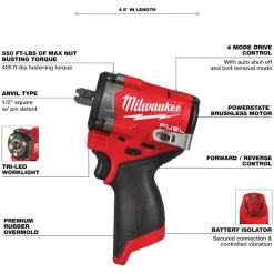 Milwaukee Tools M12 FUEL Stubby 1/2