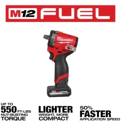 Milwaukee Tools M12 FUEL Stubby 1/2