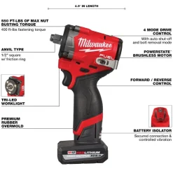 Milwaukee Tools M12 FUEL Stubby 1/2