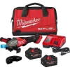 Milwaukee Tools M18 FUEL 4-1/2"-6" Variable Speed Braking Grinder, Paddle Switch w/ ONE-KEY Kit 3672-22