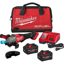 Milwaukee Tools M18 FUEL 4-1/2"-6" Variable Speed Braking Grinder, Paddle Switch w/ ONE-KEY Kit 3672-22