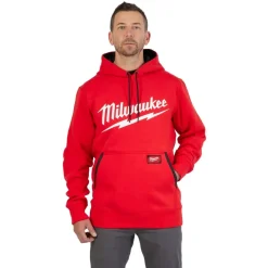 Milwaukee Tools Midweight Pullover Hoodie Red 352R