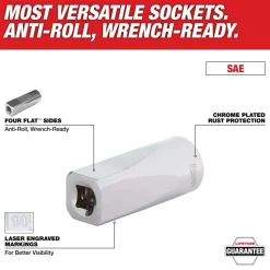Milwaukee Tools Milwaukee 1/4 in. Drive 9/16 in. SAE 6-Point Socket 45-34-9010