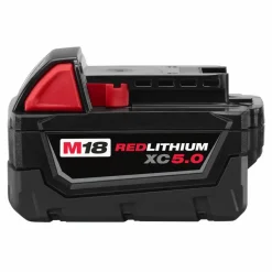 Milwaukee Tools M18 RADIUS LED Compact Site Light 2200 Lumens 2144-20 (BARE TOOL), REDLITHIUM USB Rechargeable 500 Lumen Pivoting Flashlight (3.0Ah) Kit, and M18 Red Lithium 5.0 Ah XC Battery KIT-2144-20-2113-21-48-11-1850