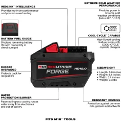 Milwaukee Tools M18 REDLITHIUM FORGE HD12.0 Battery Pack 48-11-1813
