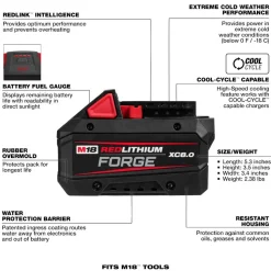 Milwaukee Tools M18 REDLITHIUM FORGE XC8.0 Starter Kit 48-59-1881
