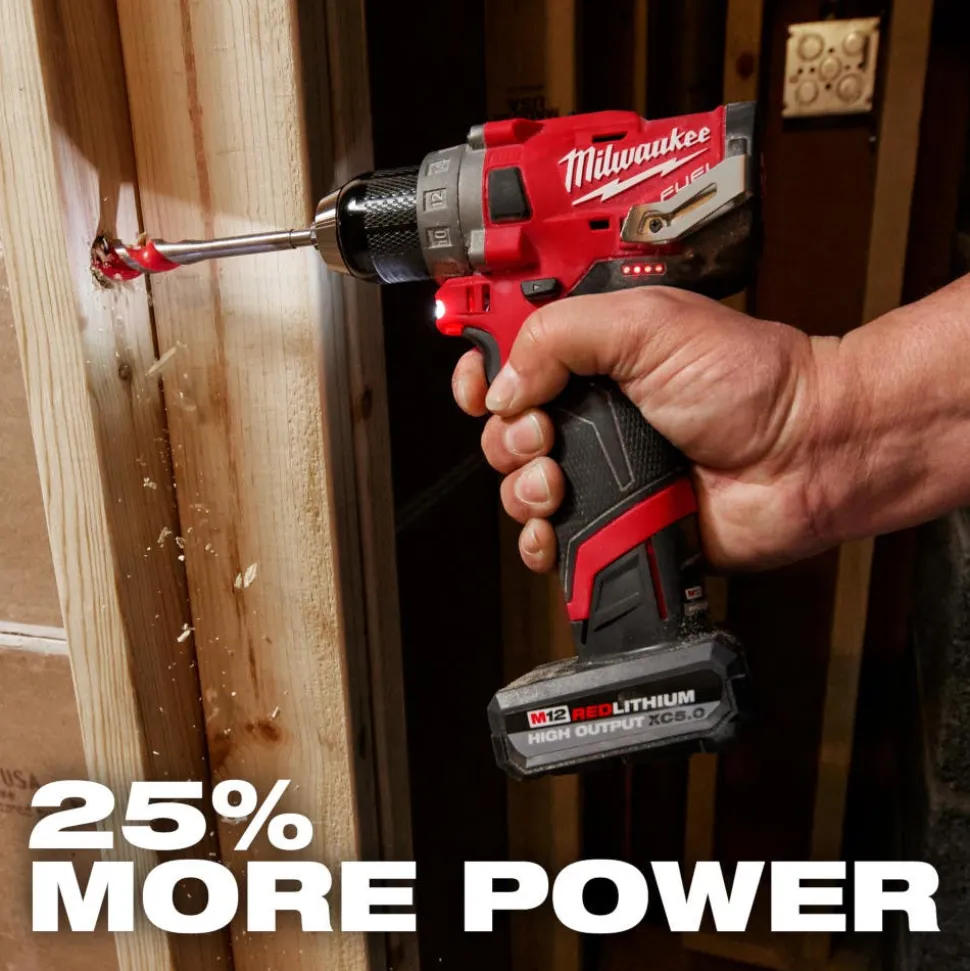 Milwaukee Tools (2) M12 REDLITHIUM HIGH OUTPUT XC5.0 Battery Pack KIT-48-11-2450-48-11-2450