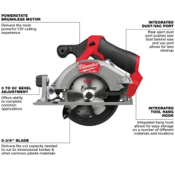 Milwaukee Tools (2) M12 REDLITHIUM HIGH OUTPUT XC5.0 Battery Pack and M12 FUEL 5-3/8