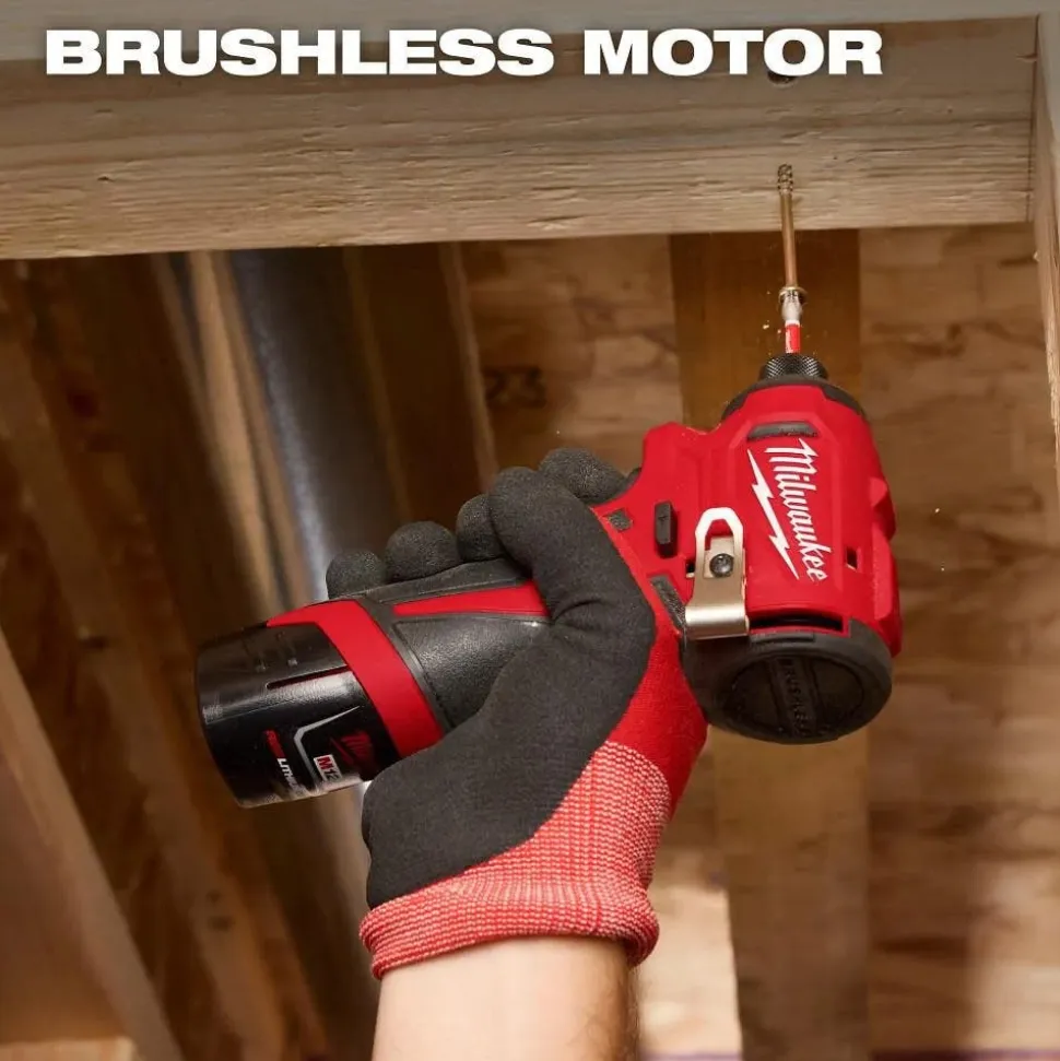 Milwaukee Tools M12 Subcompact Brushless 1/4" Hex Impact Driver Kit 3450-22