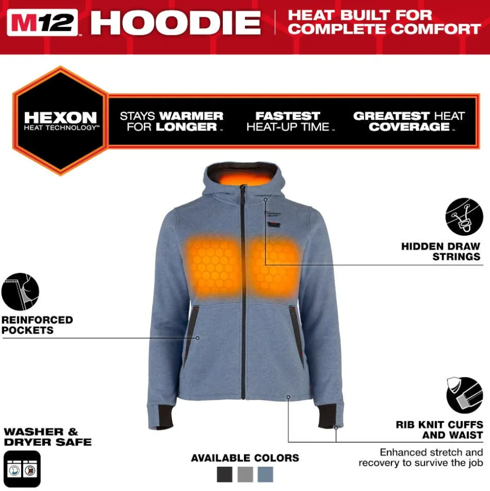 Milwaukee Tools M12 Women's Heated Hoodie Kit – Blue F200U-21