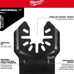 Milwaukee Tools OPEN-LOK DIAMOND MAX Diamond Grit Grout Removal Multi-Tool Plunge Blade 49-25-2251