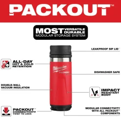 Milwaukee Tools PACKOUT 18oz Insulated Bottle with Sip Lid 48-22-8395R